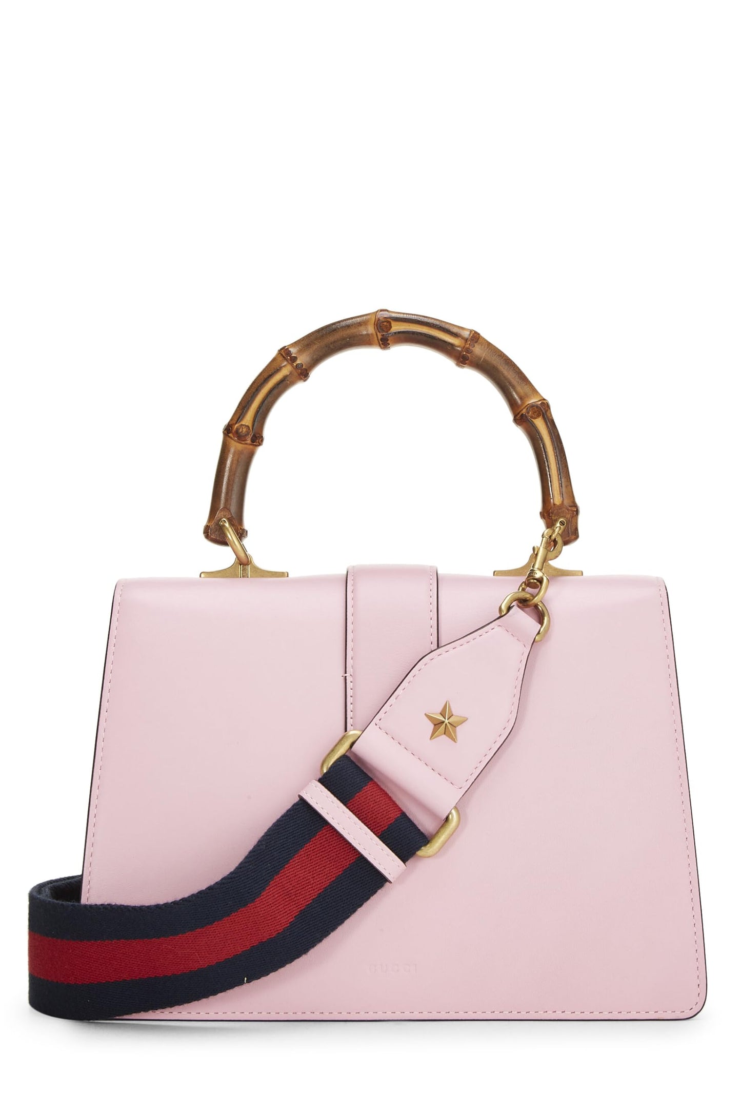 Gucci, sac à main Dionysus Bamboo en cuir rose d'occasion, rose