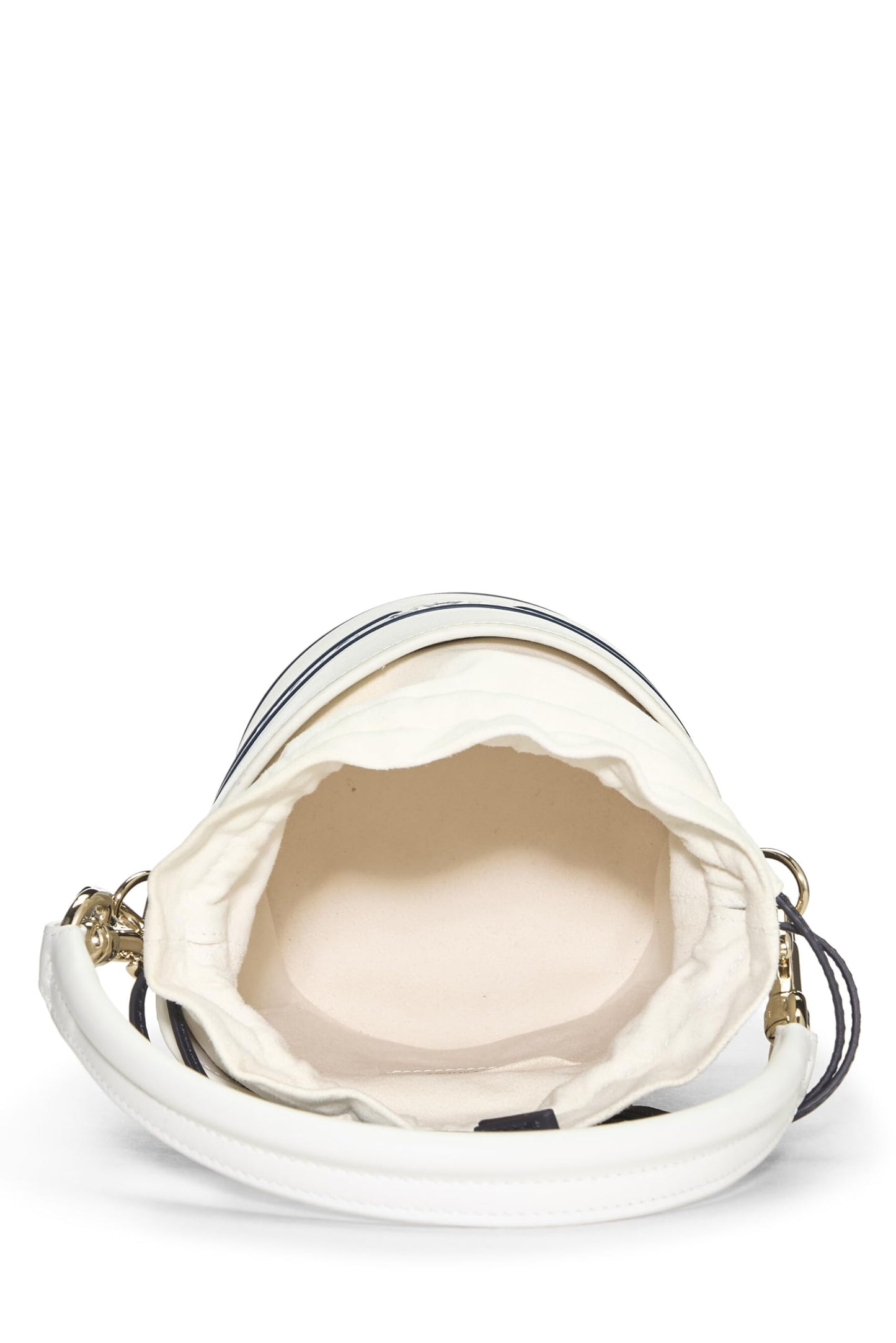 Dior, Pre-Loved White Calfskin Vibe Bucket Bag Micro, White