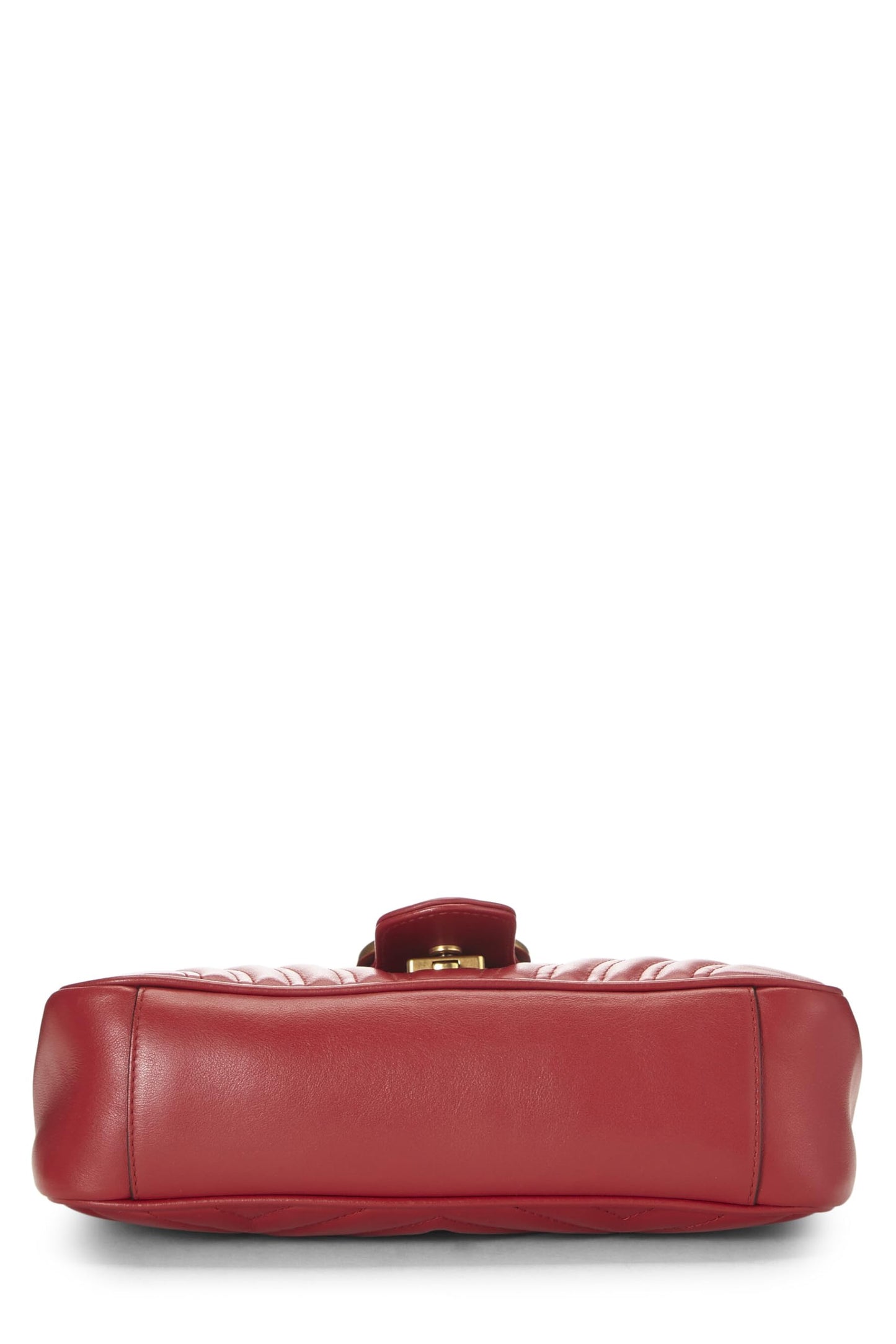 Gucci, sac à bandoulière GG Marmont en cuir rouge d'occasion, petit modèle, rouge