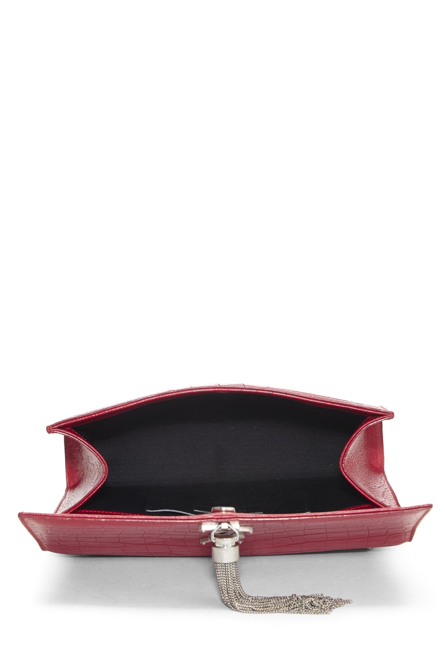 Yves Saint Laurent, Borla Kate mediana en relieve roja Pre-Loved, Rojo