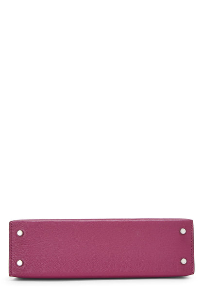 Hermès, Pre-Loved Rose Pourpre Chevre Kelly Sellier 20 Mini, Purple