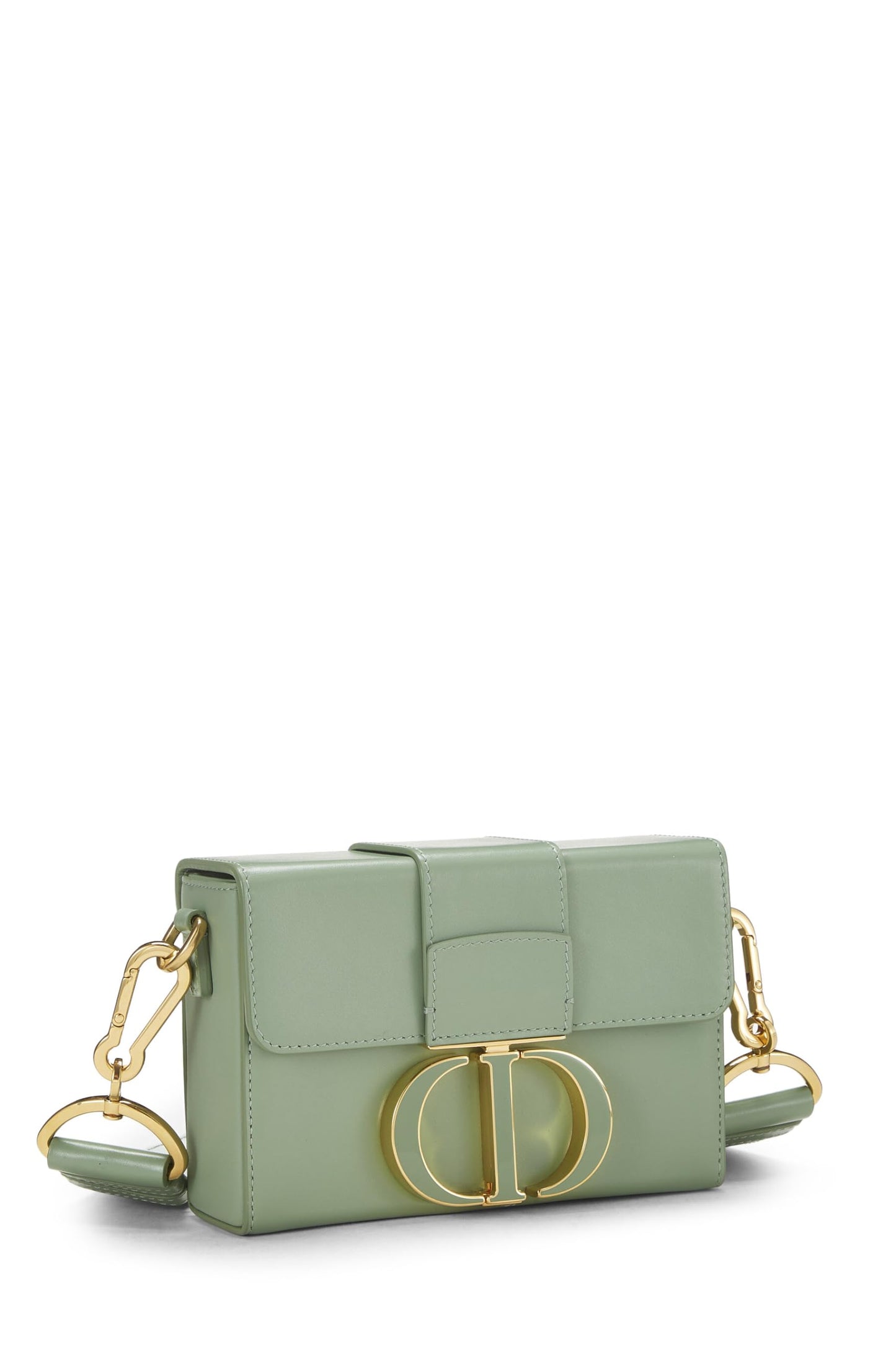 Dior, sac Box 30 Montaigne en cuir de veau vert d'occasion, vert