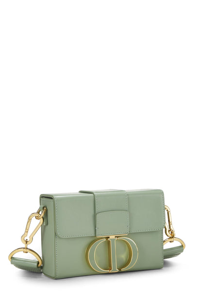 Dior, sac Box 30 Montaigne en cuir de veau vert d'occasion, vert