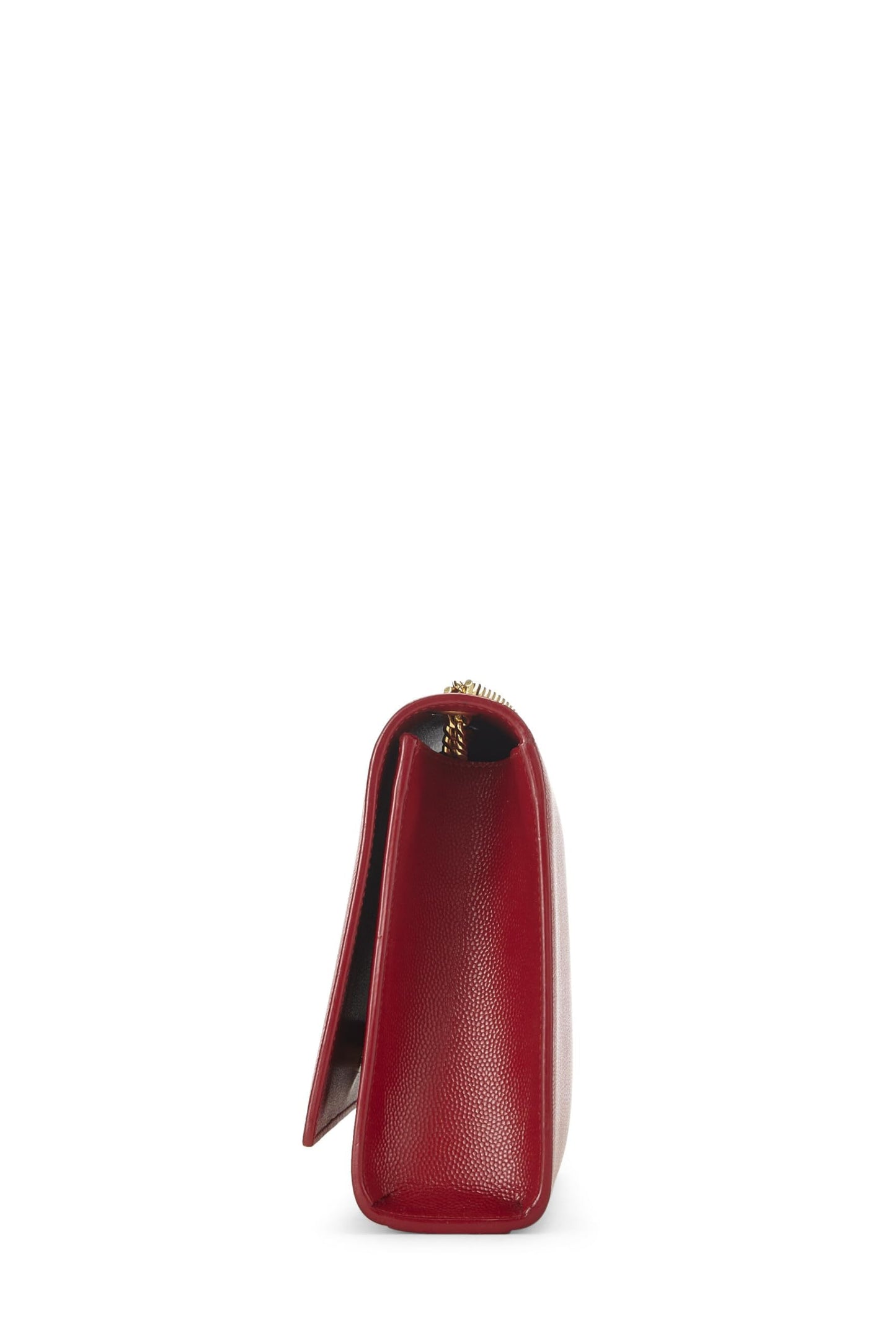 Yves Saint Laurent, Pre-Loved Red Grainy Calfskin Kate Medium, Red