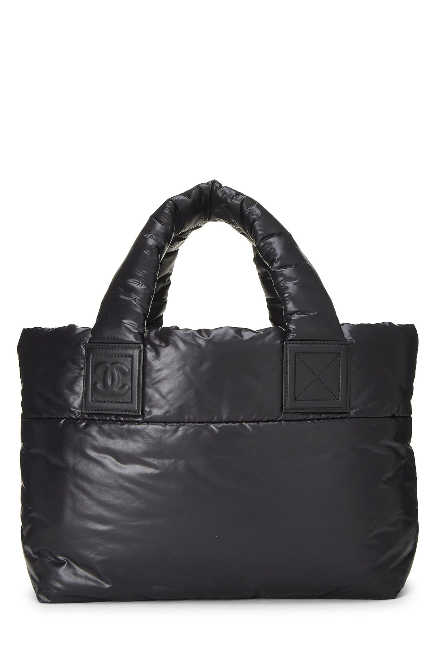 Chanel, sac fourre-tout Coco Cocoon en nylon noir d'occasion, petit modèle, noir