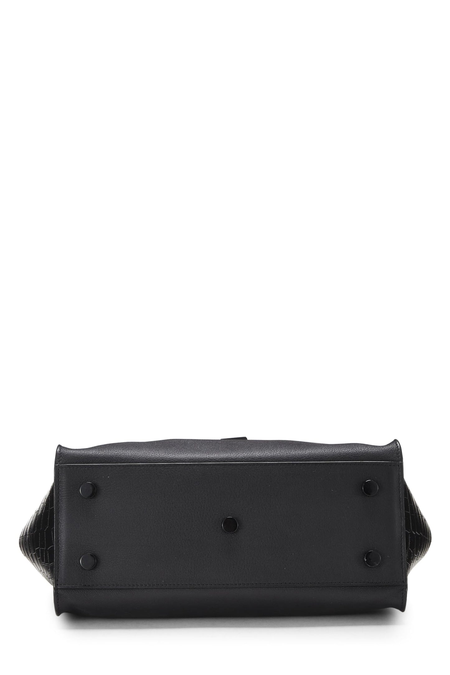 Yves Saint Laurent, Cabas Downtown Baby en cuir noir d'occasion, noir