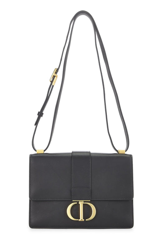 Dior, Sac 30 Montaigne en cuir de veau noir d'occasion, noir