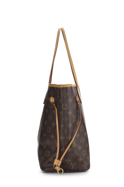 Louis Vuitton, Neverfull MM NM en toile Monogram d'occasion, rouge