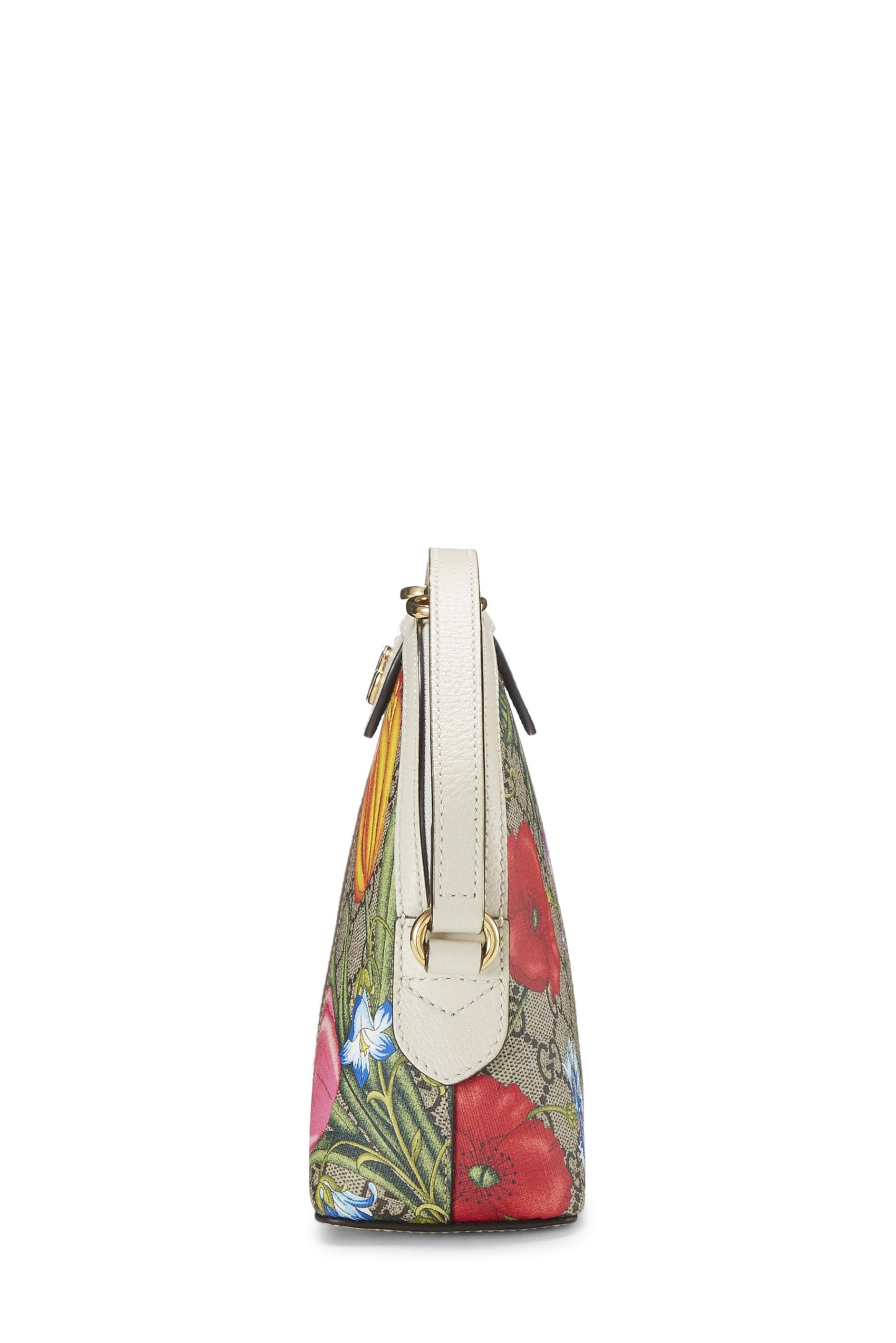 Gucci, sac à bandoulière dôme Ophidia Flora Supreme GG Original d'occasion, petit, blanc