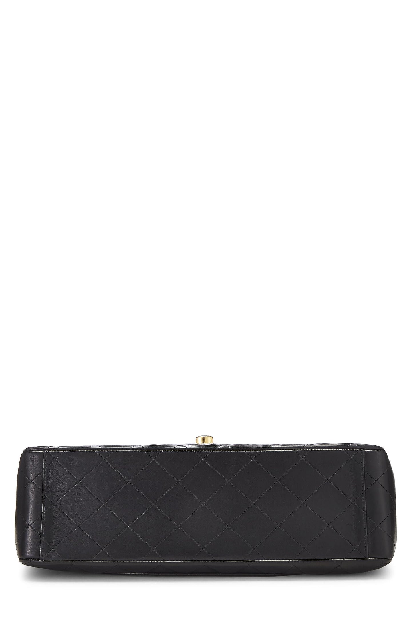 Chanel, Pre-Loved Black Quilted Lambskin Half Flap Maxi, Black