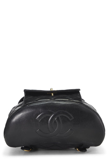 Chanel, Pre-Loved Black Quilted Lambskin Classic Backpack, Black