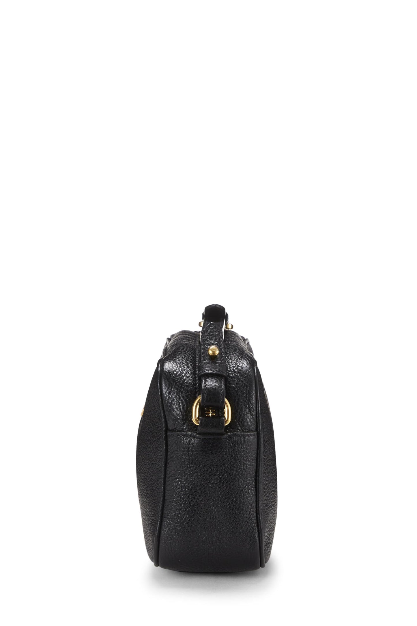 Prada, Pre-Loved Black Vitello Daino Camera Bag, Black