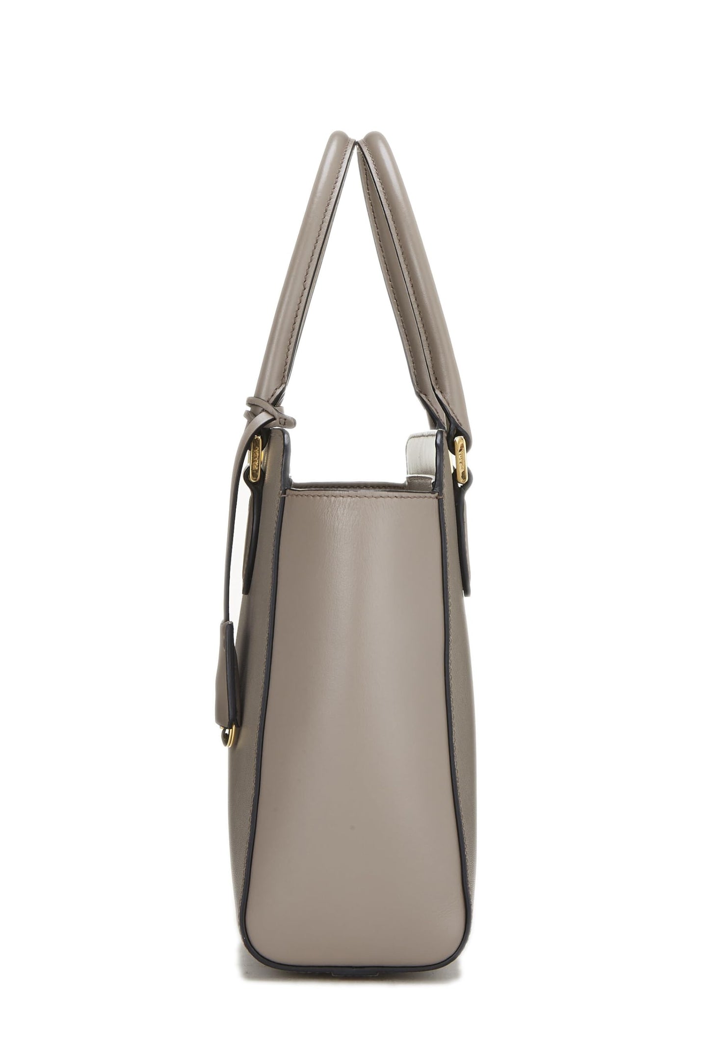 Prada, Bolso de mano convertible pequeño Saffiano gris Pre-Loved, Gris