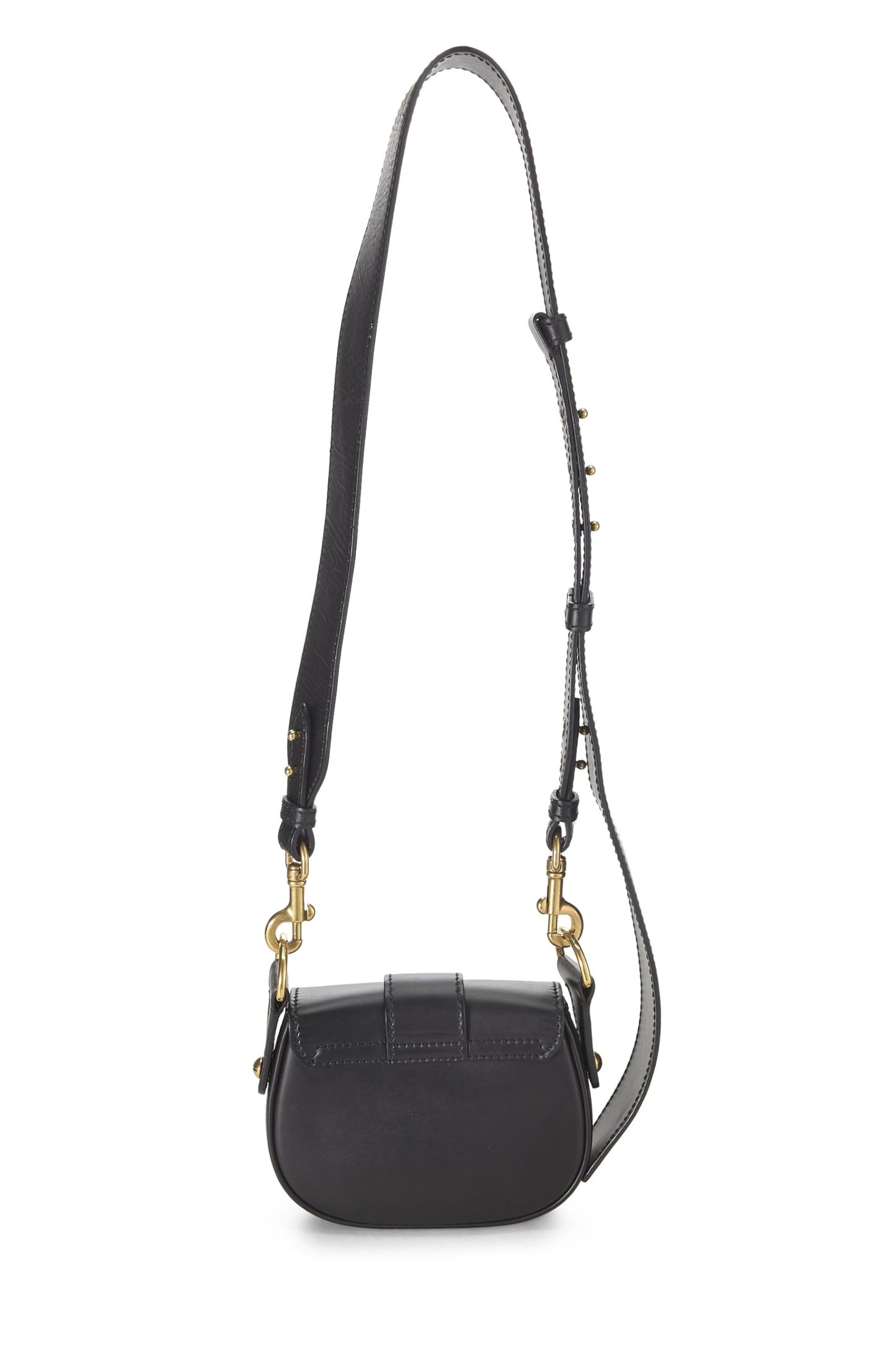 Dior, Mini-sacoche D-Fence Saddle en cuir de veau noir d'occasion, noir