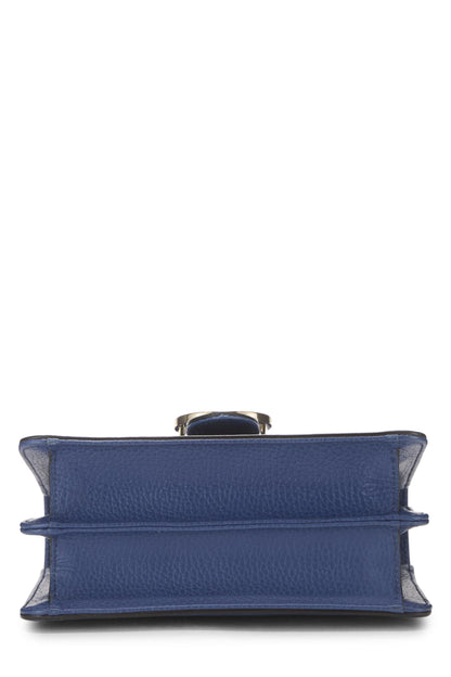 Gucci, petit sac à bandoulière en cuir bleu d'occasion, bleu