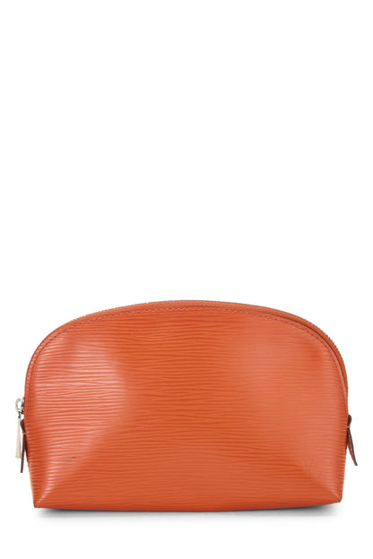 Louis Vuitton, Pre-Loved Orange Epi Pochette Cosmetique, Orange