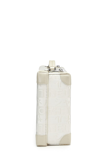 Chanel, Maletín Ginza LTD de satén blanco pre-Loved, Blanco