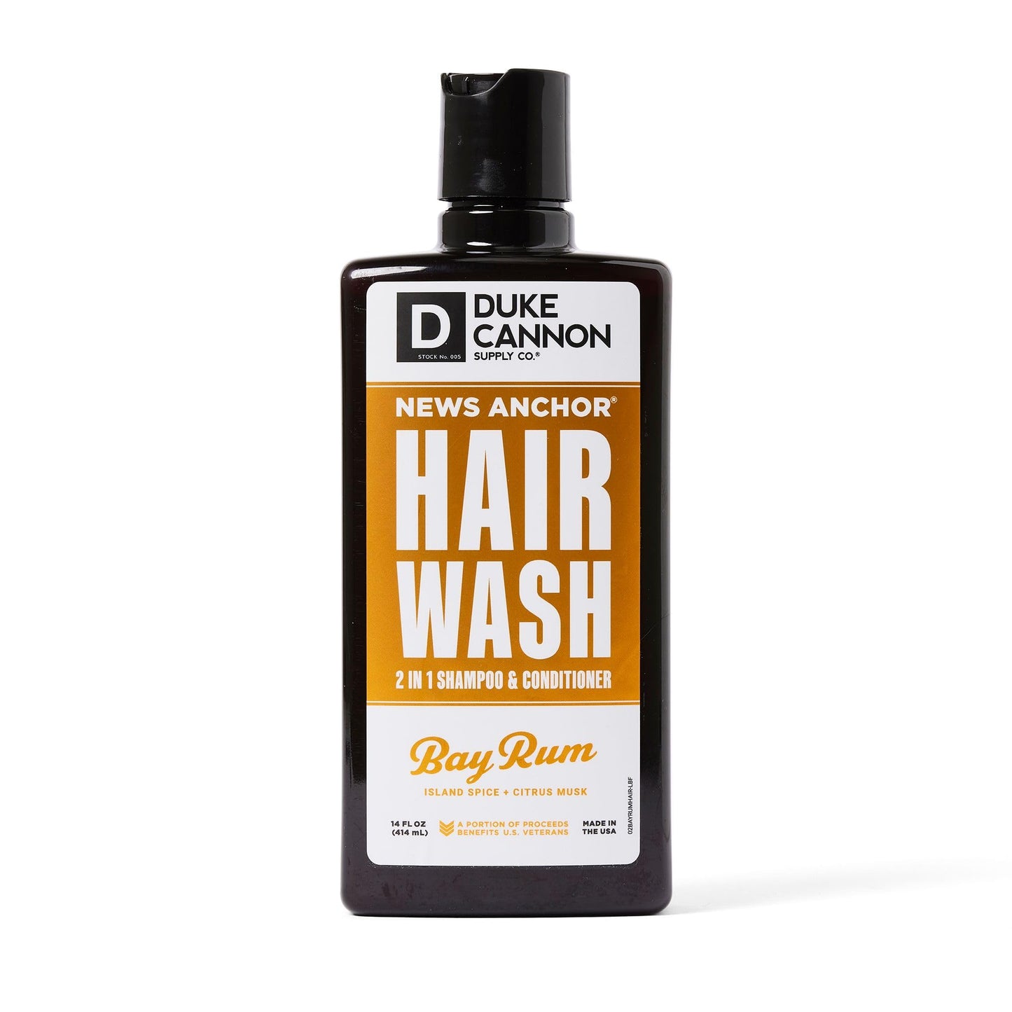 Duke Cannon NEWS ANCHOR® 2-in-1 Shampoo & Conditioner - 14oz Bay Rum