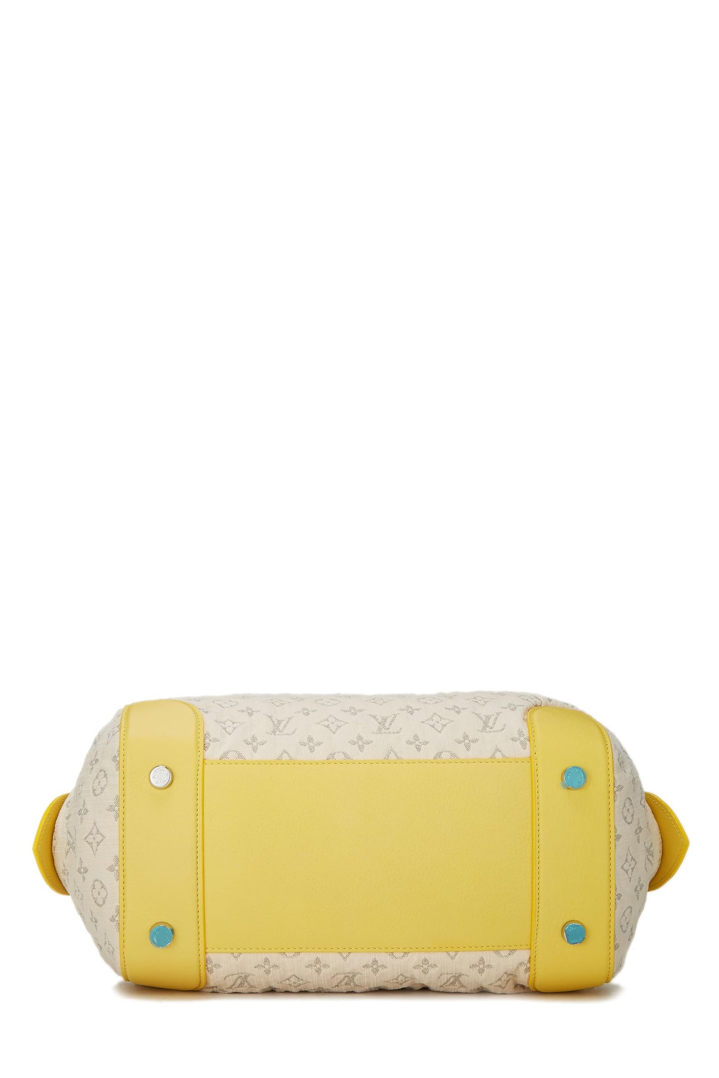 Louis Vuitton, Speedy Round en denim jaune monogrammé d'occasion, jaune