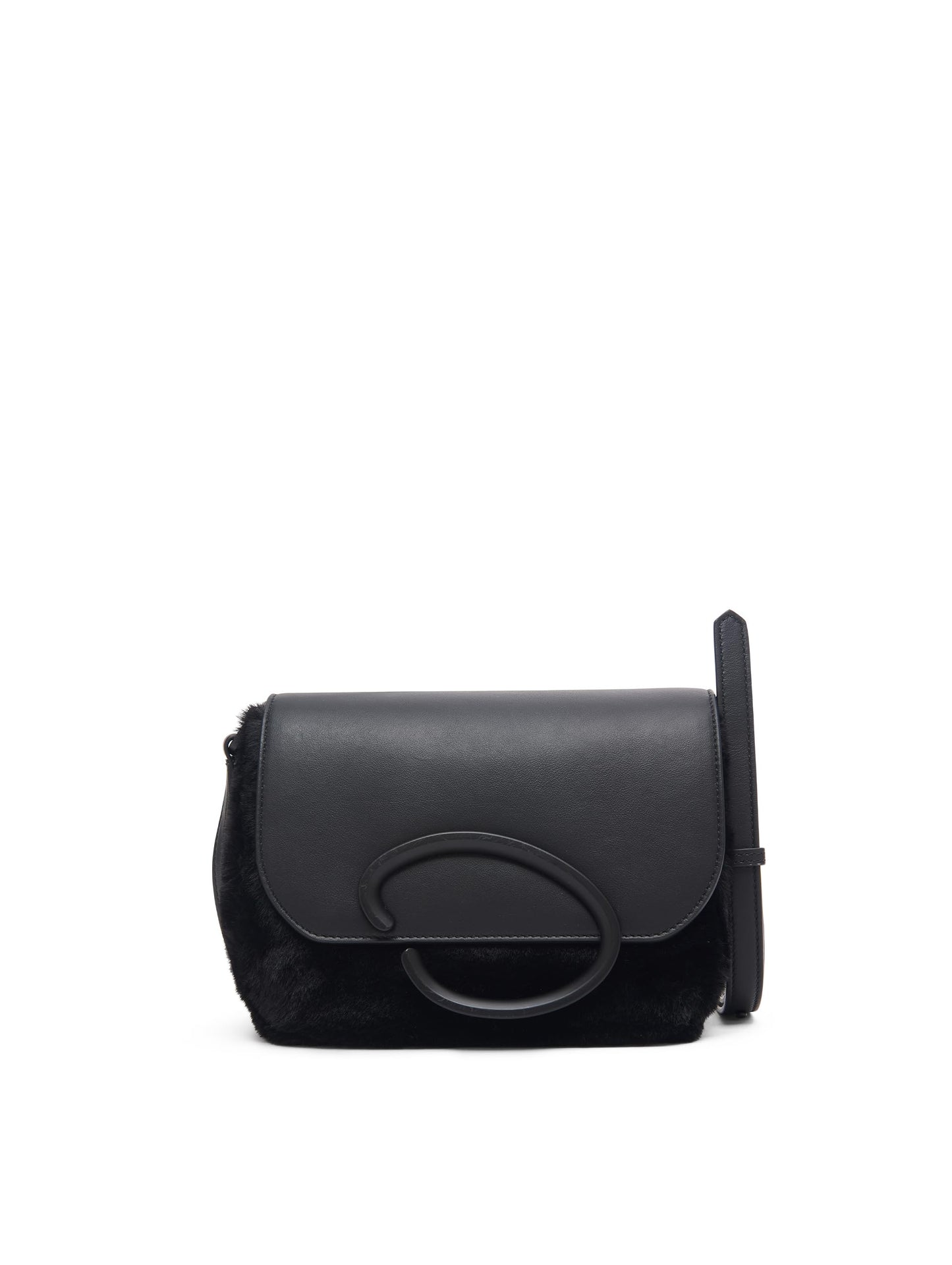 Oscar de la Renta, Patent Leather Oath Shoulder Bag, Black