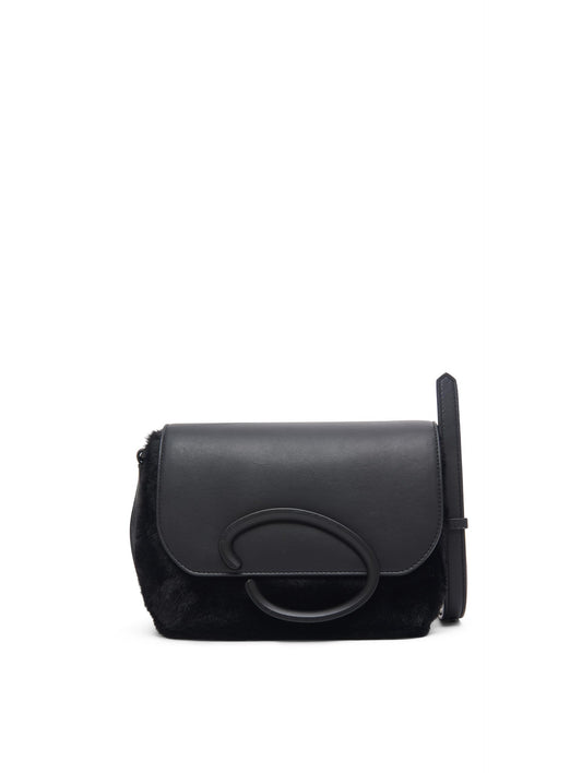 Oscar de la Renta, Bolso de hombro Juramento de charol, Negro