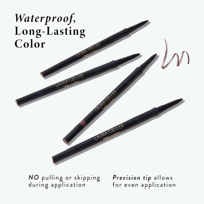 Crayon pour les yeux LAURA GELLER NEW YORK INKcredible Precise Gel Waterproof anti-taches avec taille-crayon intégré, Indigo Night + Blackbird (2 pièces)