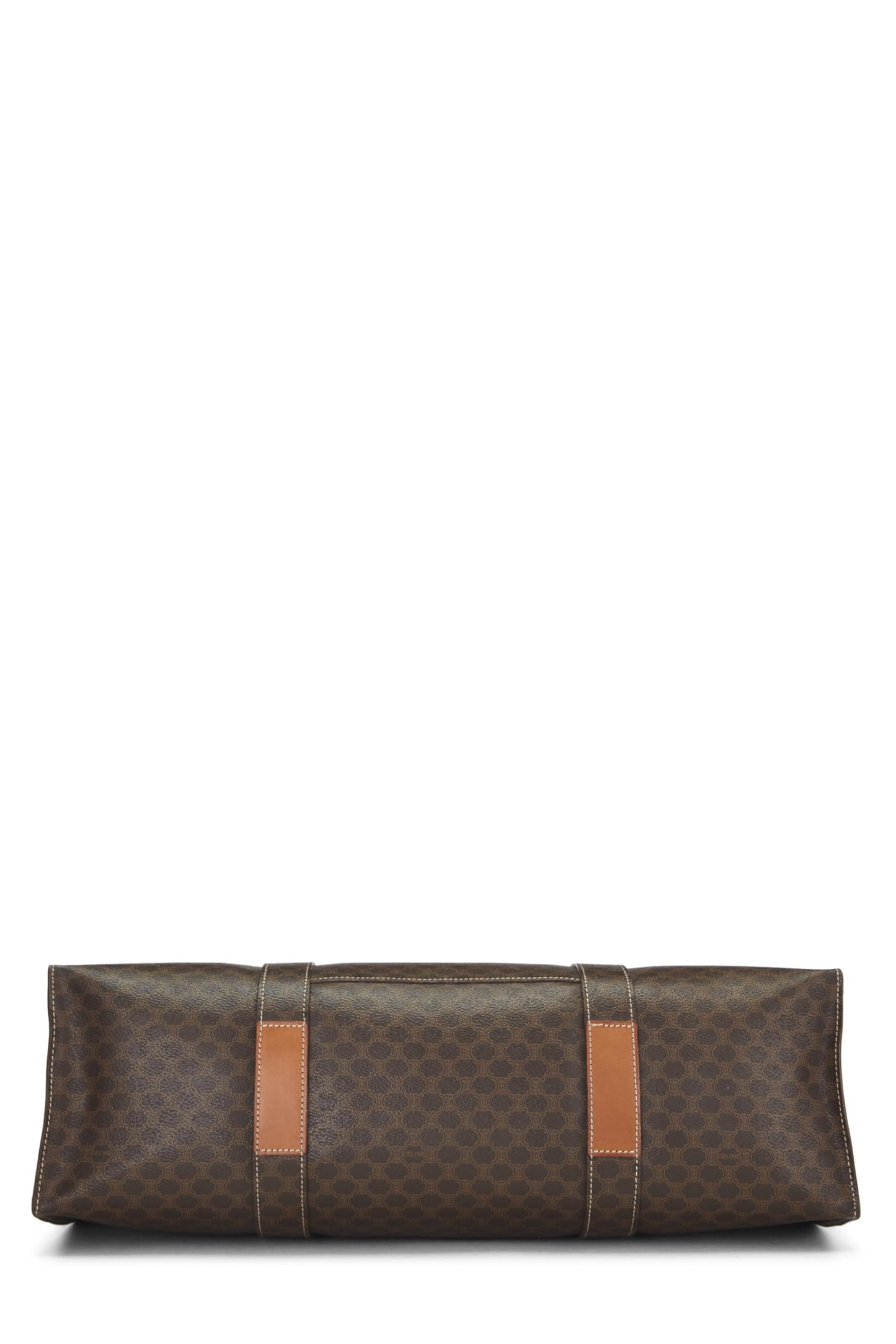 Céline, Pre-Loved Brown Coated Canvas Macadam Tote, Brown