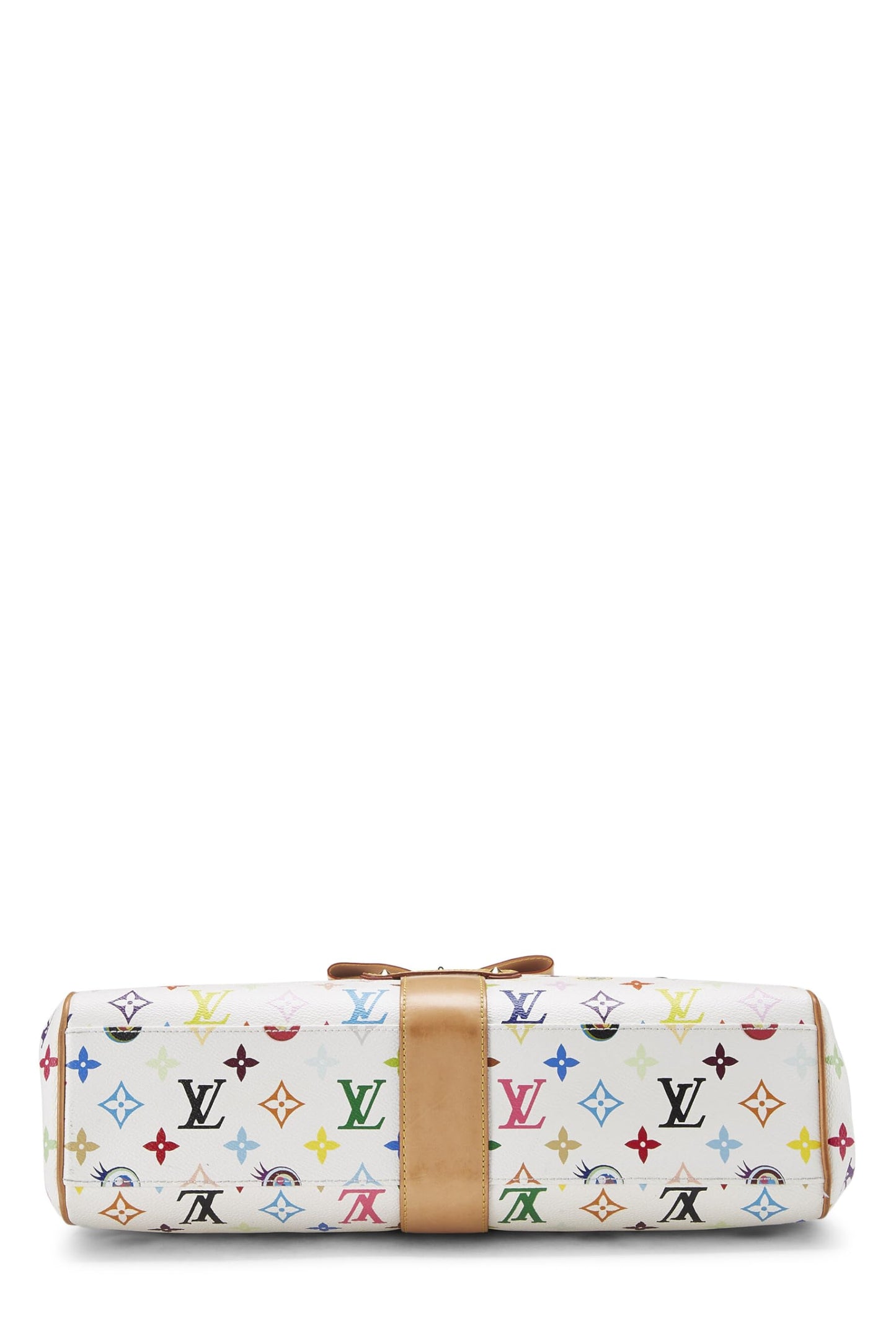 Louis Vuitton, Pre-Loved Takashi Murakami x Louis Vuitton White Multicolore Eye Love Monogram Sac Retro GM, White