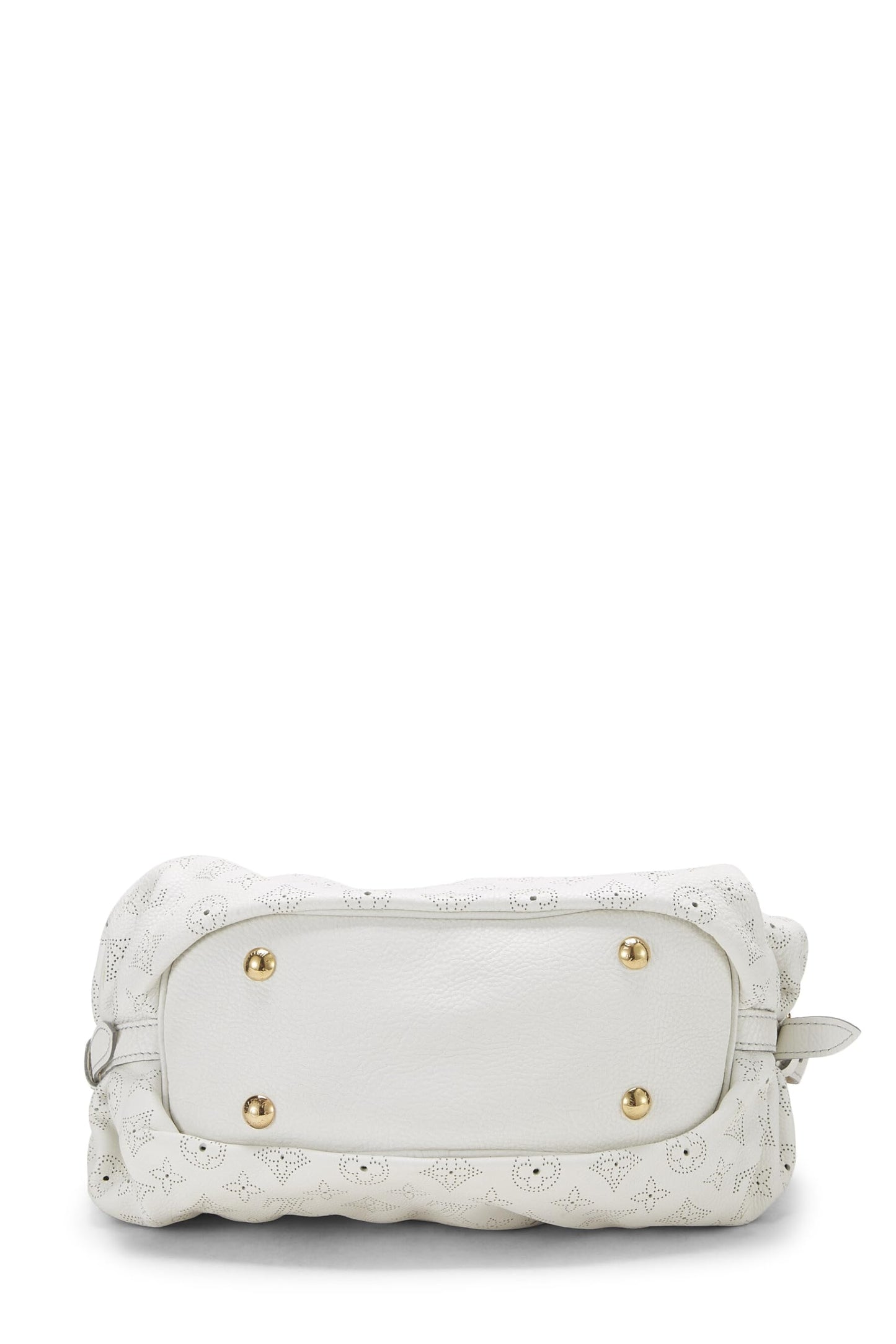 Louis Vuitton, sac à main en cuir Mahina XS blanc monogrammé d'occasion, blanc