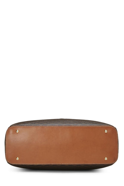 Céline, Pre-Loved Brown Coated Canvas Macadam Handle Bag, Brown