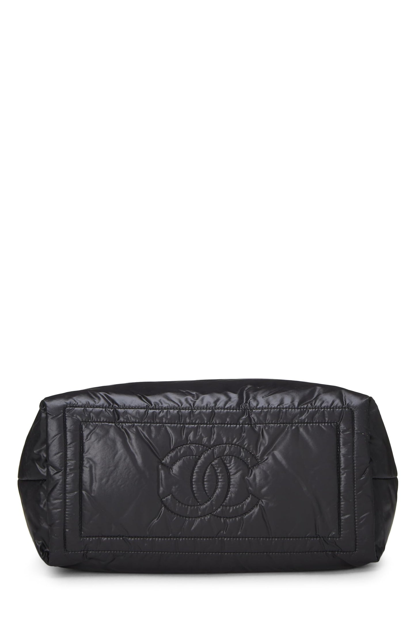 Chanel, sac fourre-tout Coco Cocoon en nylon noir d'occasion, petit modèle, noir