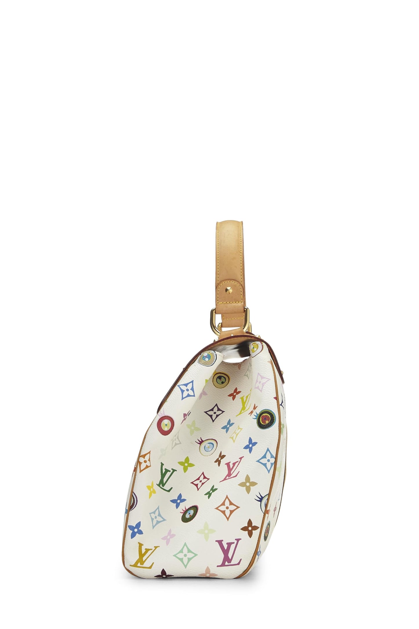 Louis Vuitton, sac à main Love You blanc Monogram multicolore Eye de Takashi Murakami x Louis Vuitton d'occasion, blanc