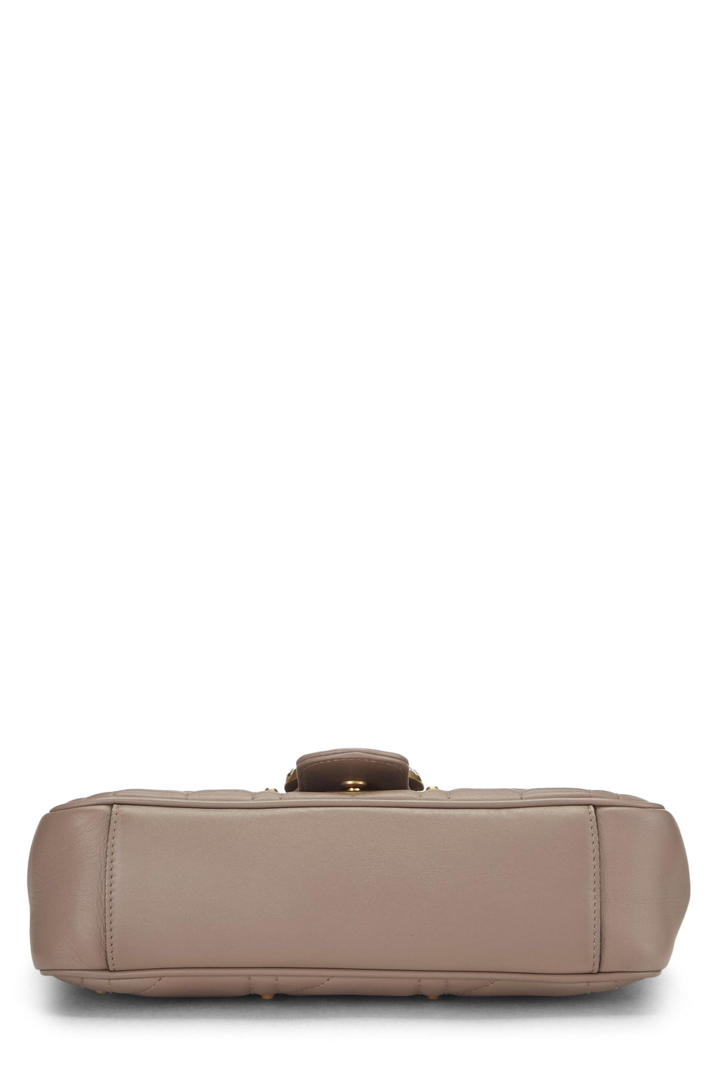 Gucci, sac à bandoulière Marmont en cuir matelassé beige nacré, petit modèle, beige