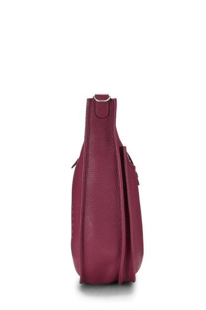 Hermès, Pre-Loved Bois de Rose Clemence Evelyne III GM, Purple