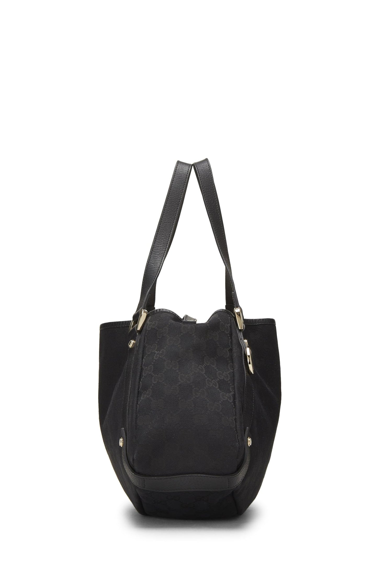 Gucci, sac fourre-tout Abbey en toile GG noir d'occasion, noir