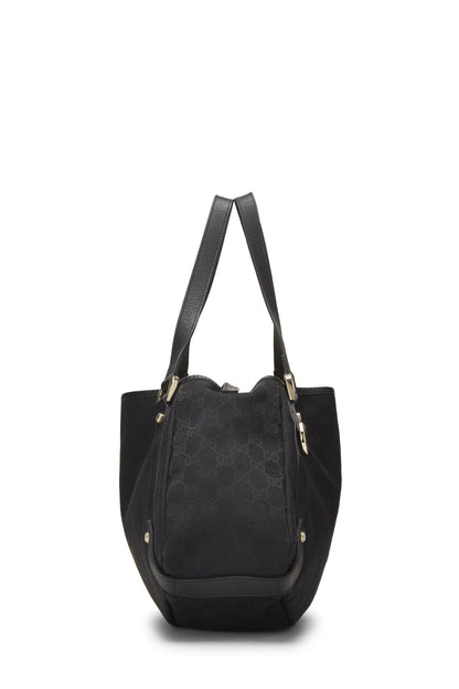 Gucci, Bolso tote Abbey de lona GG original negro Pre-Loved, Negro