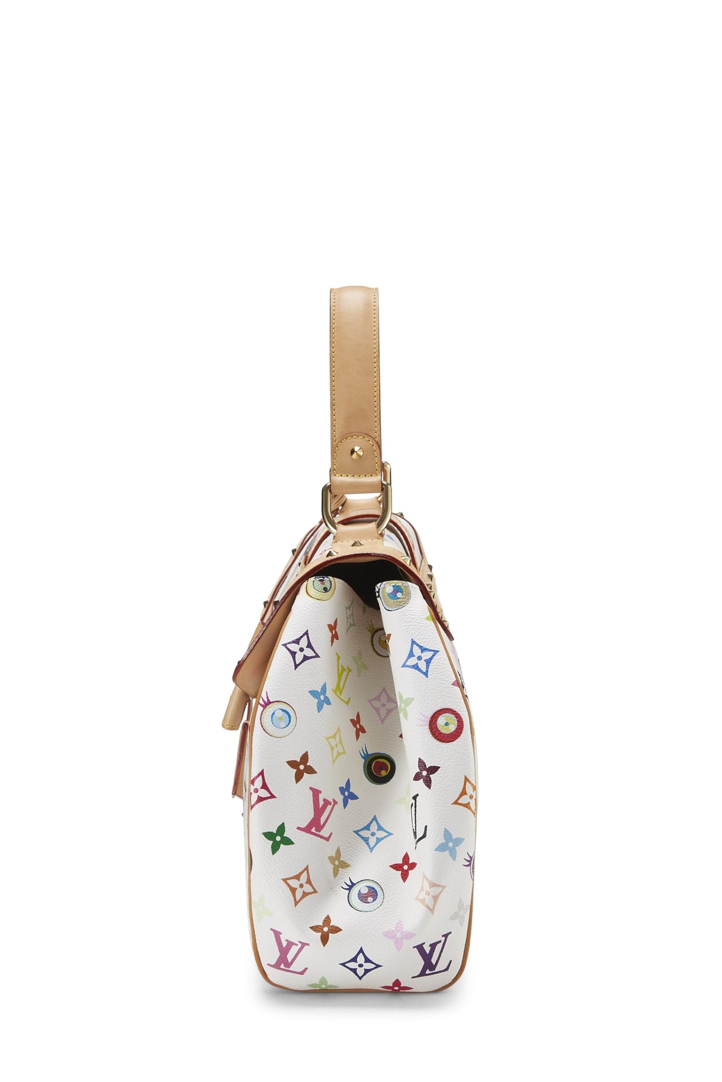 Louis Vuitton, Pre-Loved Takashi Murakami x Louis Vuitton Blanco Multicolor Eye Love Monogram Sac Retro GM, Blanco