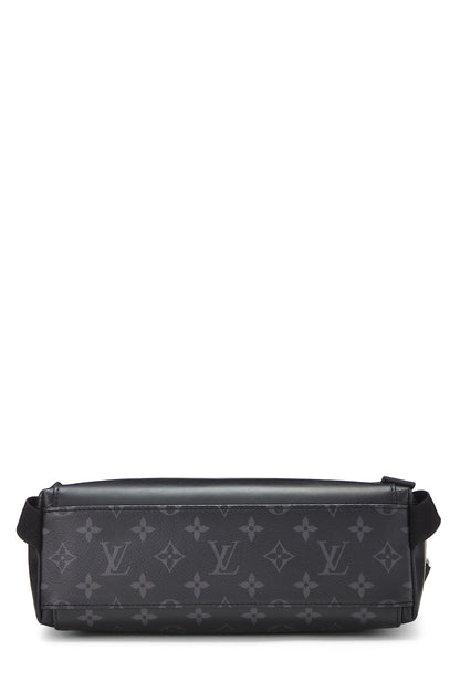 Louis Vuitton, Pre-Loved Black Monogram Eclipse Voyager Messenger PM, Black