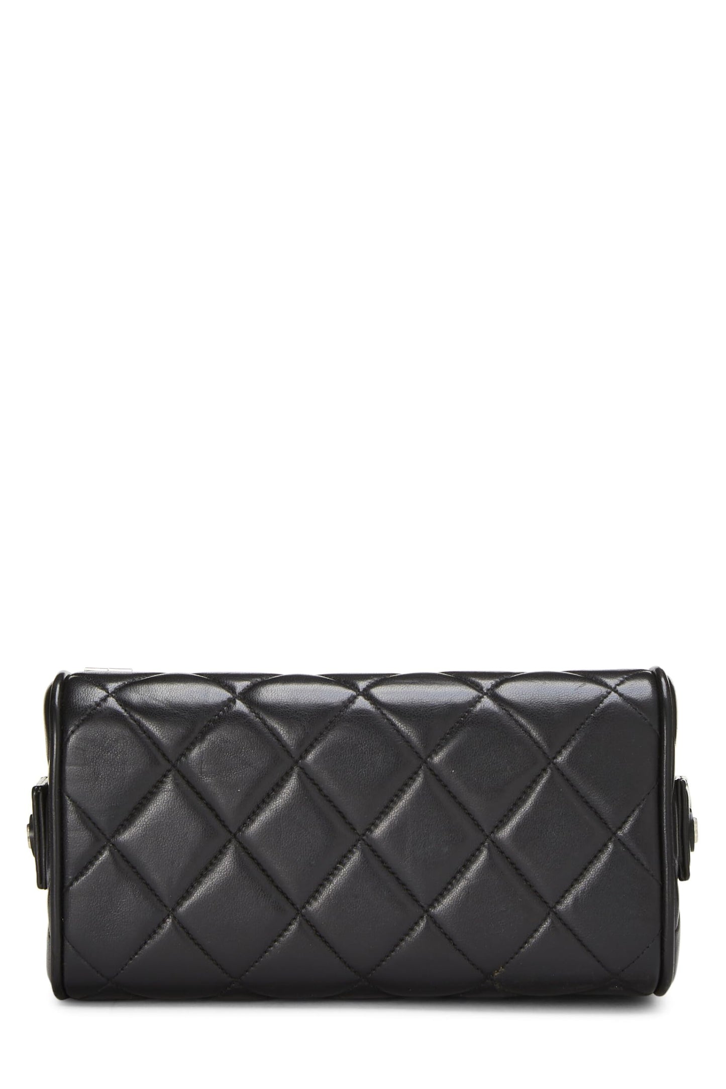 Chanel, Bolso tipo caja de piel de cordero acolchado negro Pre-Loved, Negro