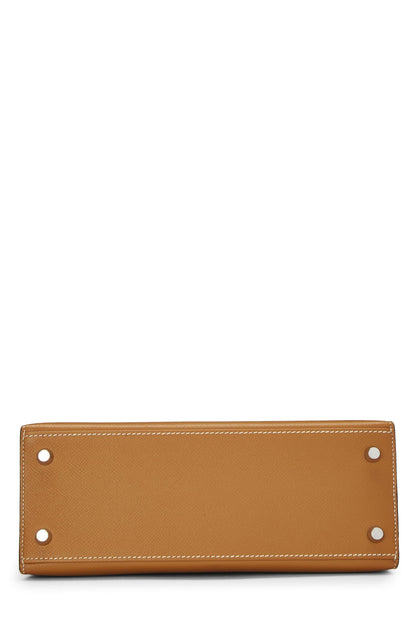 Hermès, Epsom natural preamado Kelly Sellier 25, NUTURAL