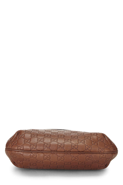 Gucci, sac hobo en cuir marron Guccissima d'occasion, marron