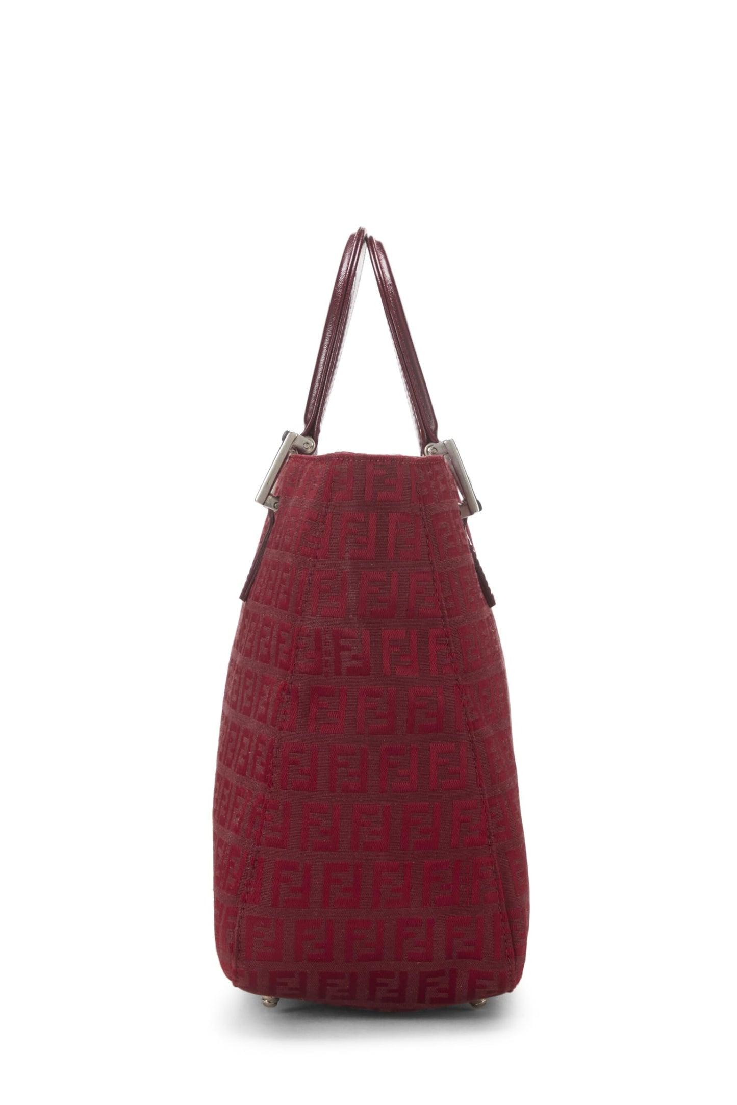 Fendi, Pre-Loved Red Zucchino Canvas Handbag Small, Red