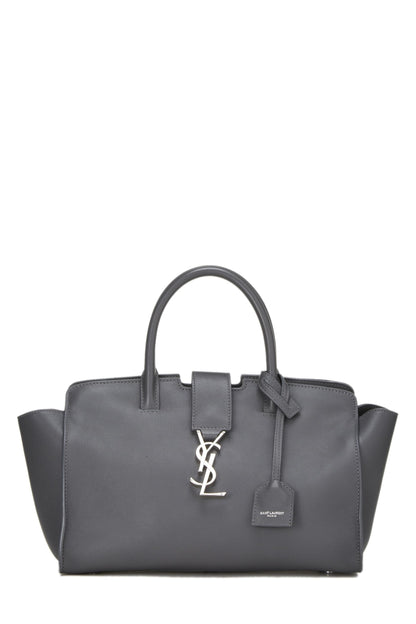 Yves Saint Laurent, Pre-Loved Piel De Becerro Gris Downtown Cabas Baby, Gris