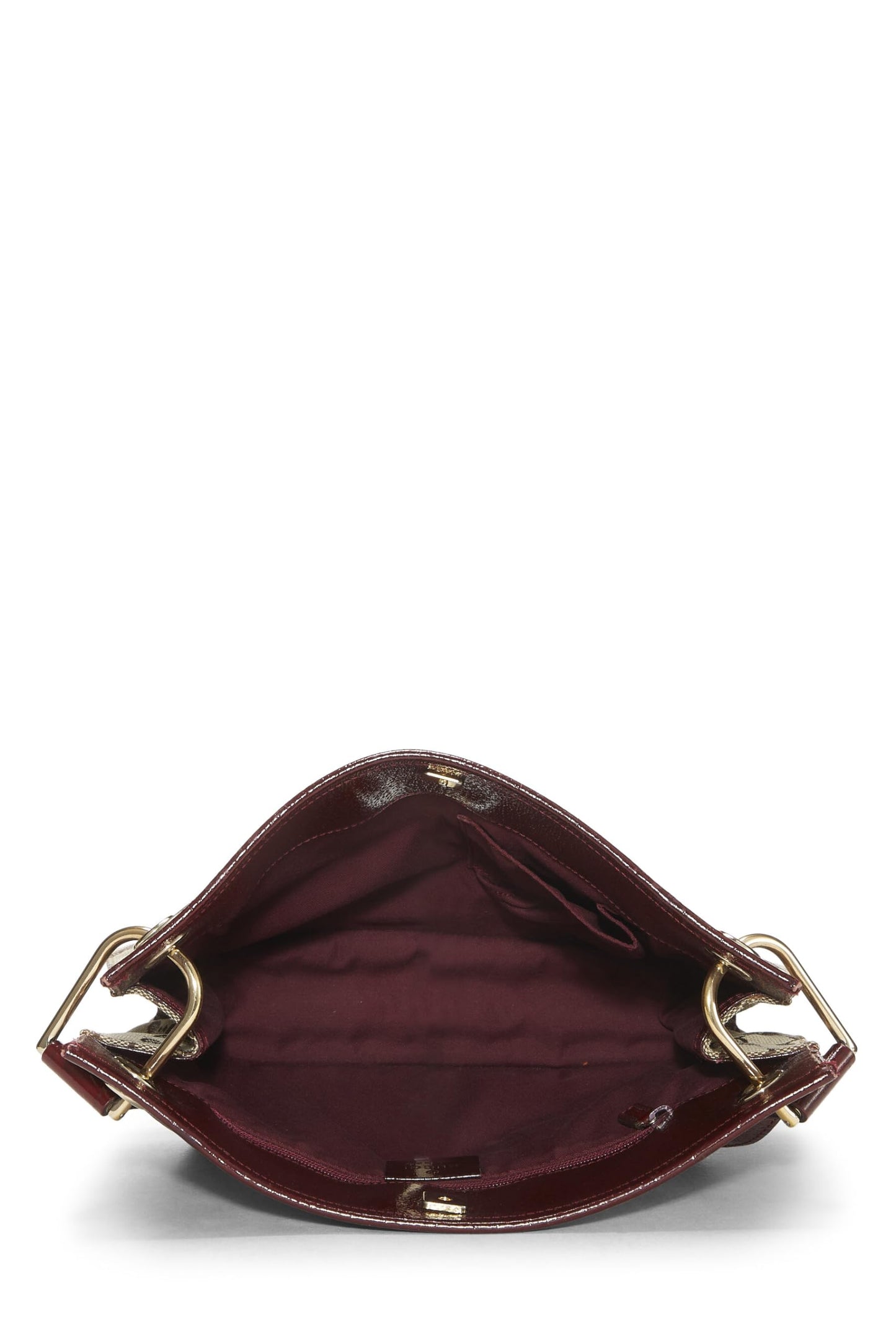 Gucci, Pre-Loved Burgundy Original GG Canvas Shoulder Bag, Burgundy