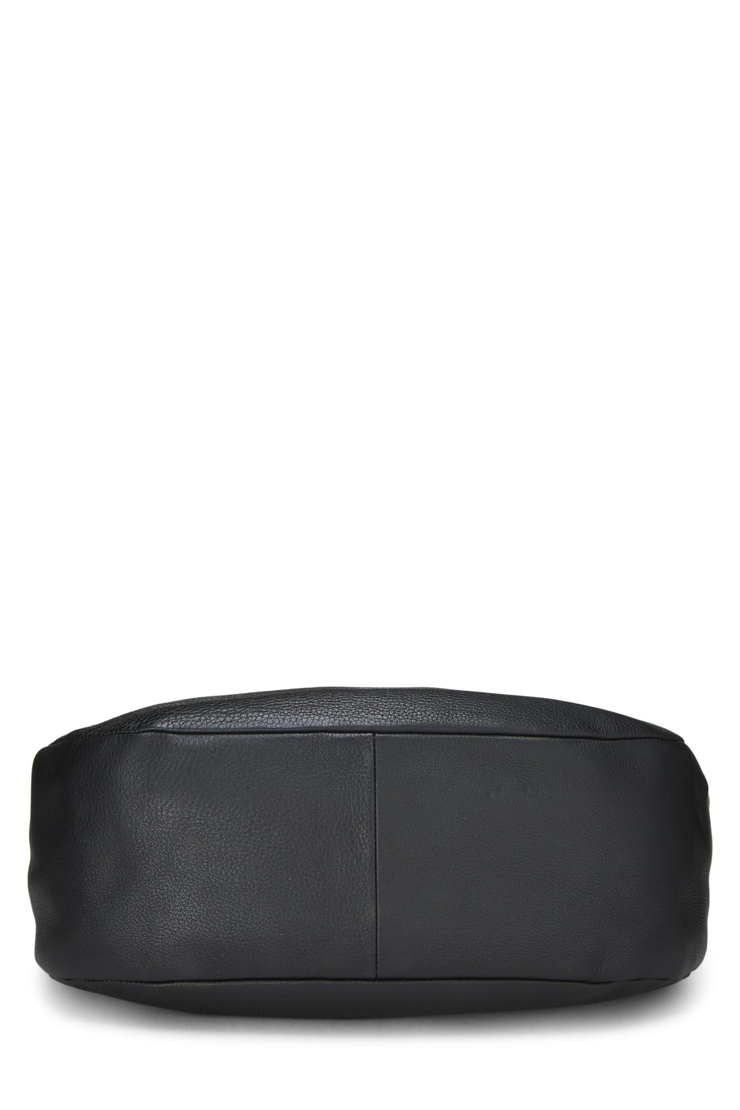 Prada, sac hobo Vitello Daino noir d'occasion de taille moyenne, noir