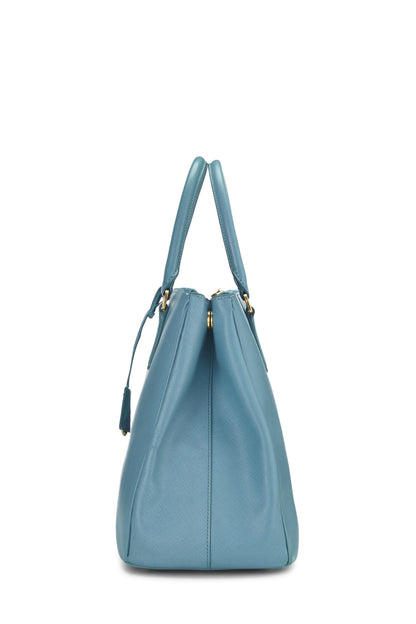 Prada, sac fourre-tout Executive moyen en saffiano bleu d'occasion, bleu