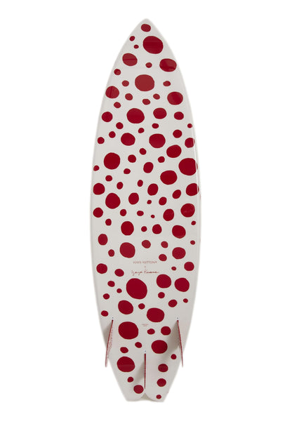 Louis Vuitton, tabla corta Yayoi Kusama x Louis Vuitton de segunda mano con puntos infinitos rojos y blancos, multicolor