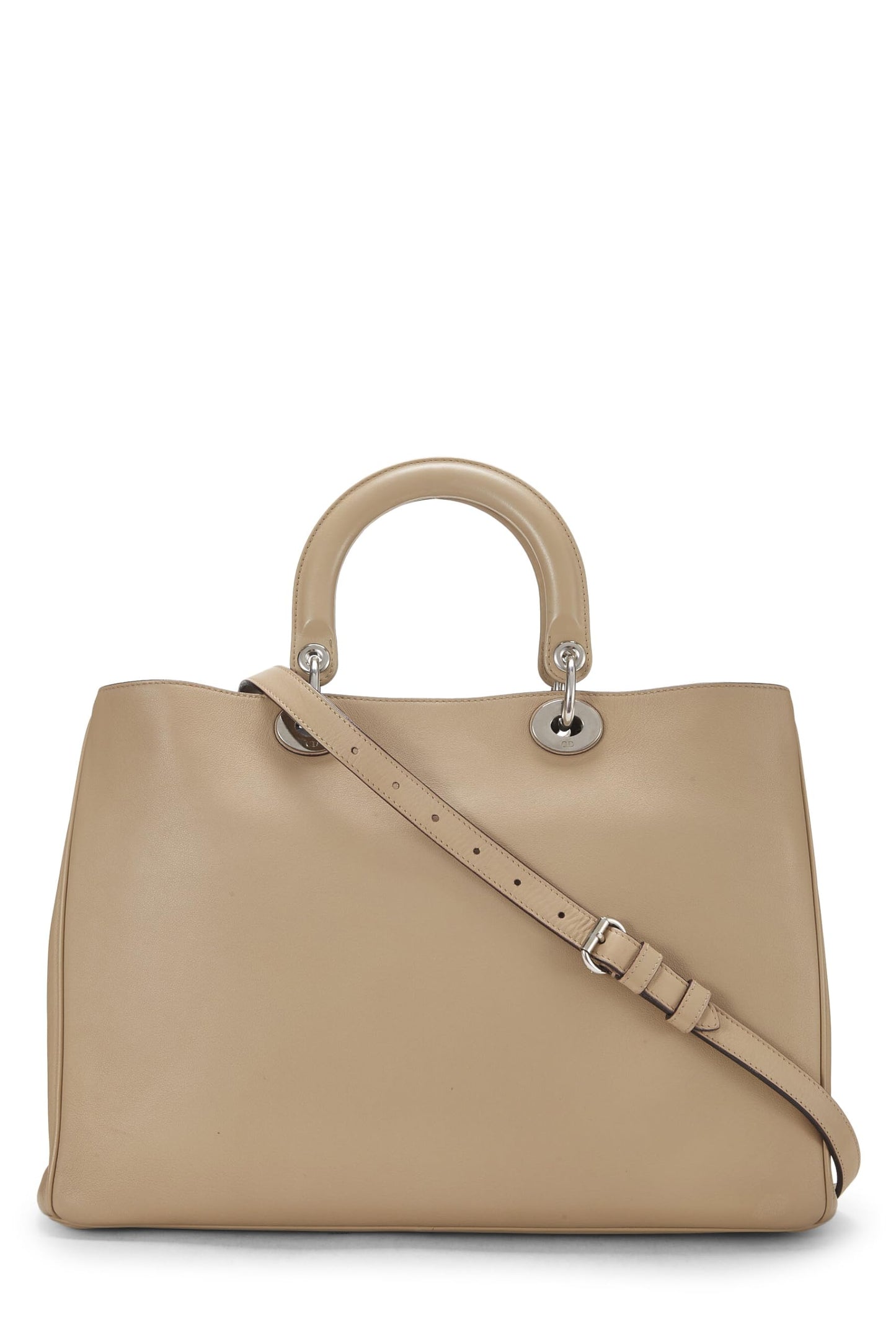 Dior, Pre-Loved Beige Leather Diorissimo Medium, Beige