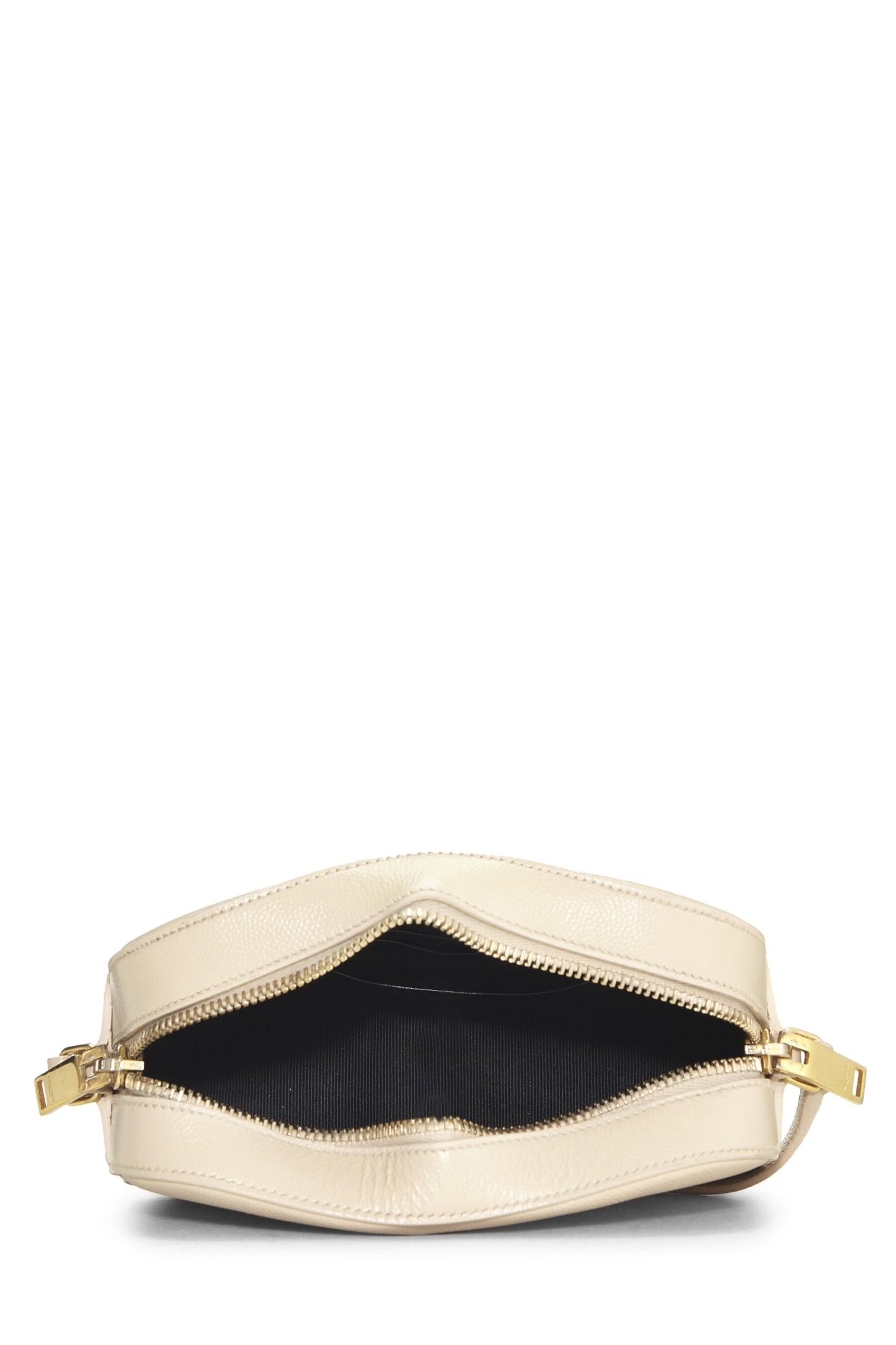 Yves Saint Laurent, sac à main Lou Camera Mini en cuir beige d'occasion, beige