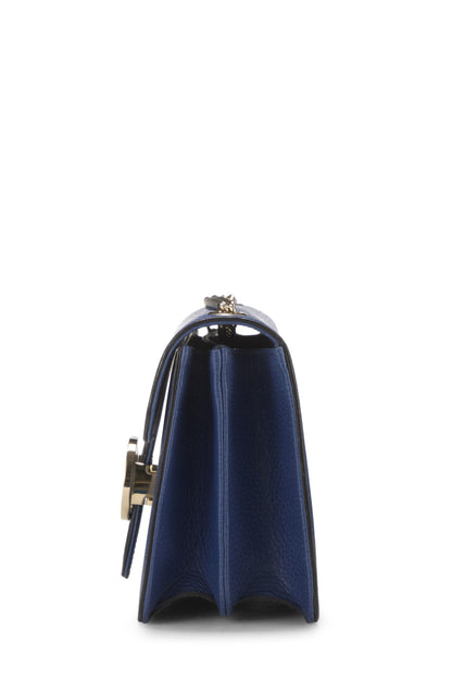 Gucci, petit sac à bandoulière en cuir bleu d'occasion, bleu